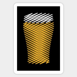 Beer Glass (Beer Drinker / Pale Ale / Scribble) Sticker